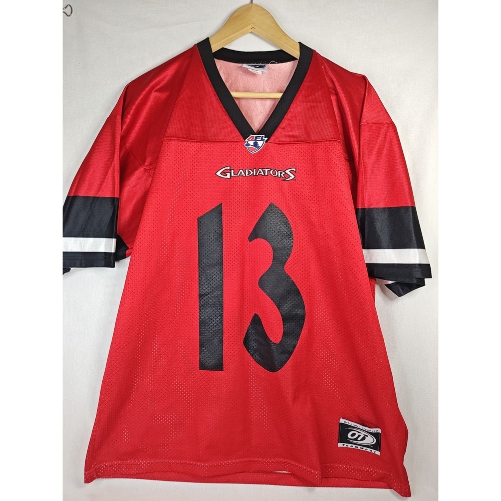 AFL Arena Football League Las Vegas Gladiators Red Jersey Large OT Sports